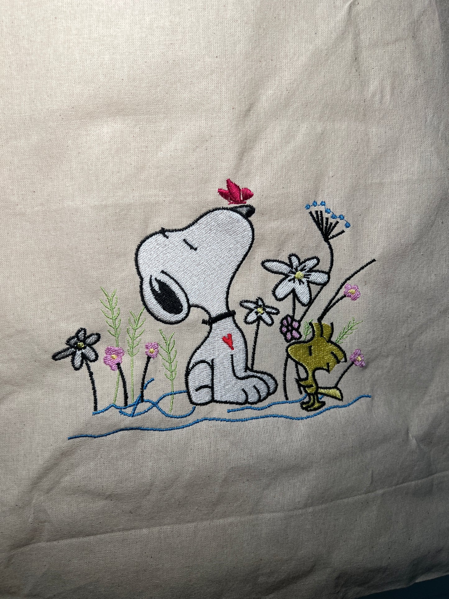 Snoopy Embroidered Tote Bag