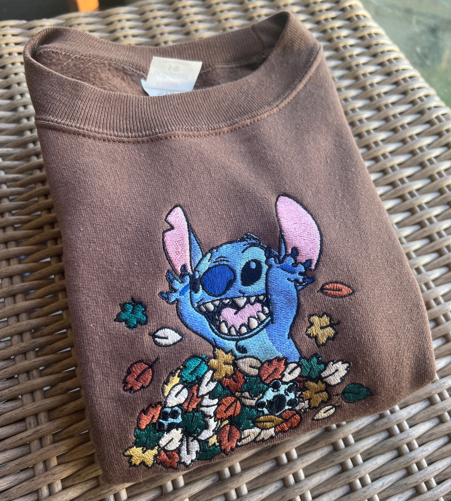 Stitch Fall Leaves Crewneck