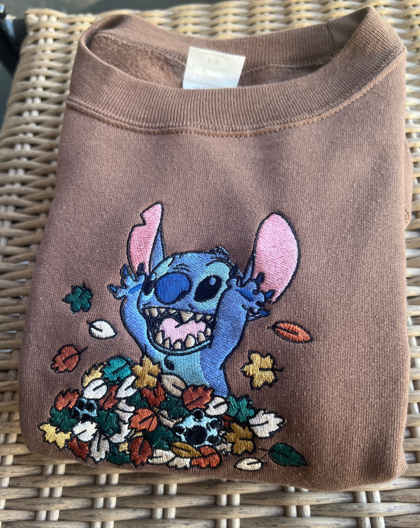 Stitch Fall Leaves Crewneck