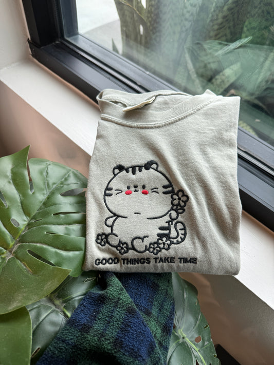 Good Things Take Time Embroidery