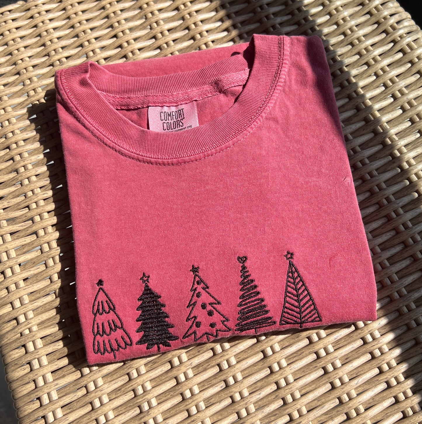 Xmas Tree Embroidered Shirt
