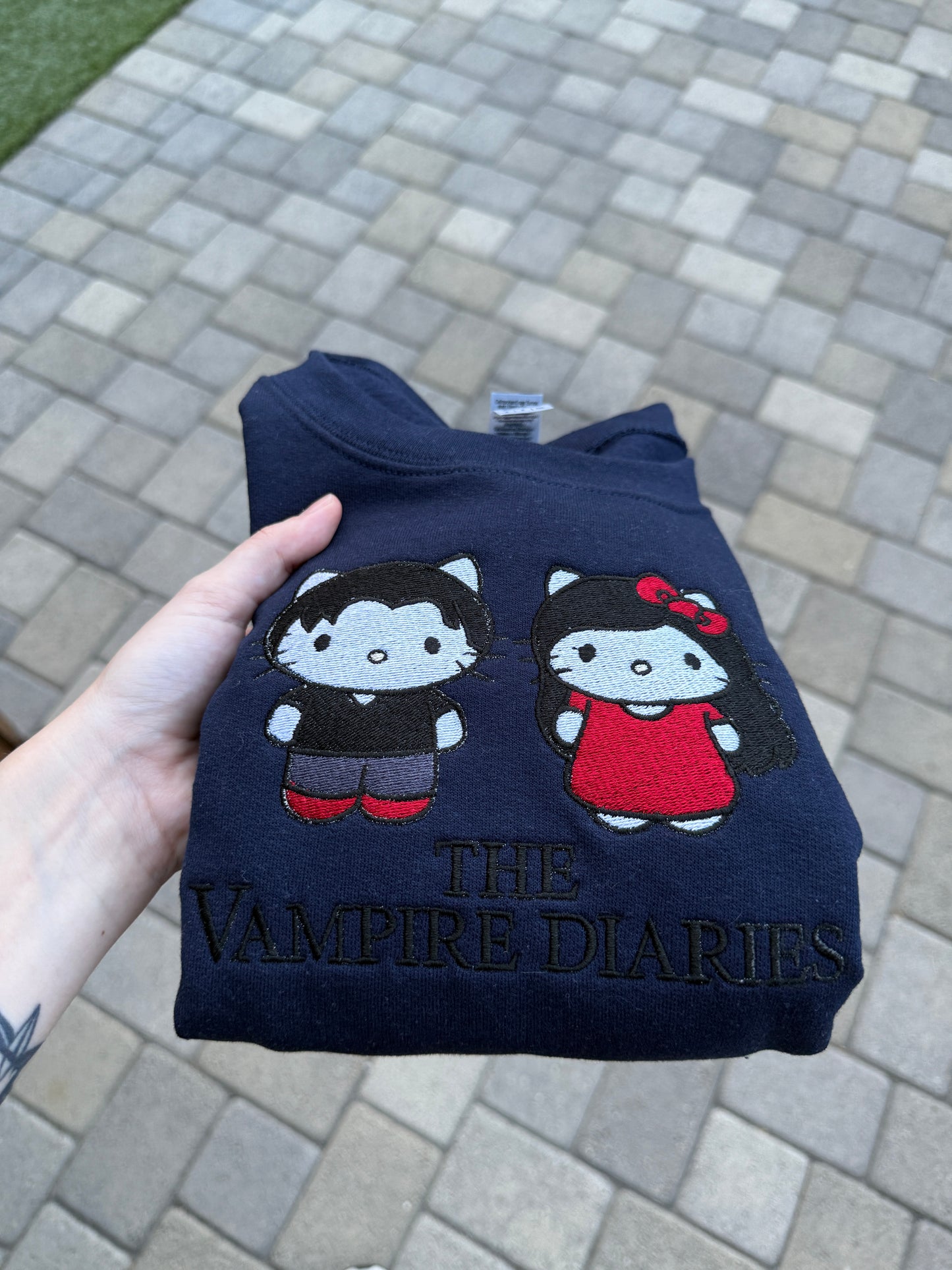 The Vampire Diaries Stefan and Elena Crewneck