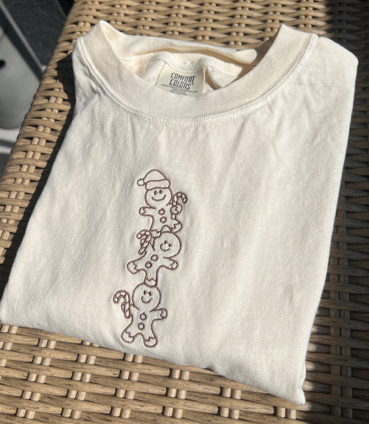 Gingerbread Embroidered Shirt
