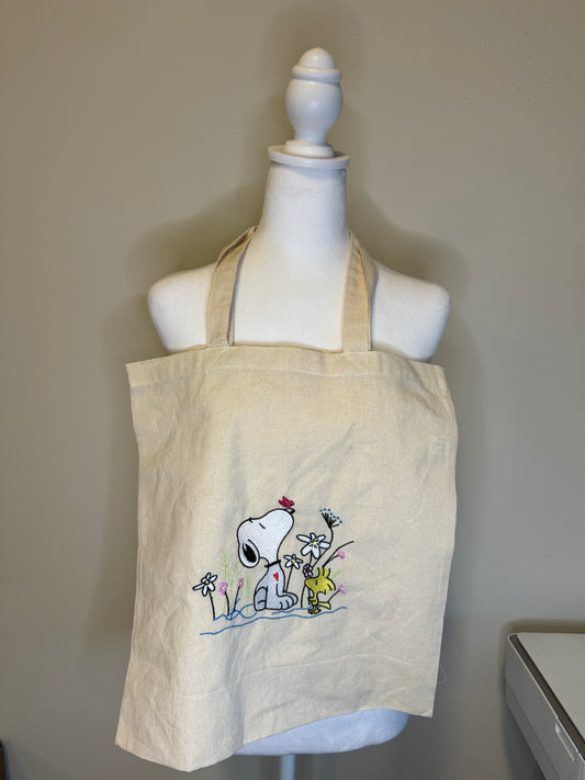 Snoopy Embroidered Tote Bag CLEARANCE