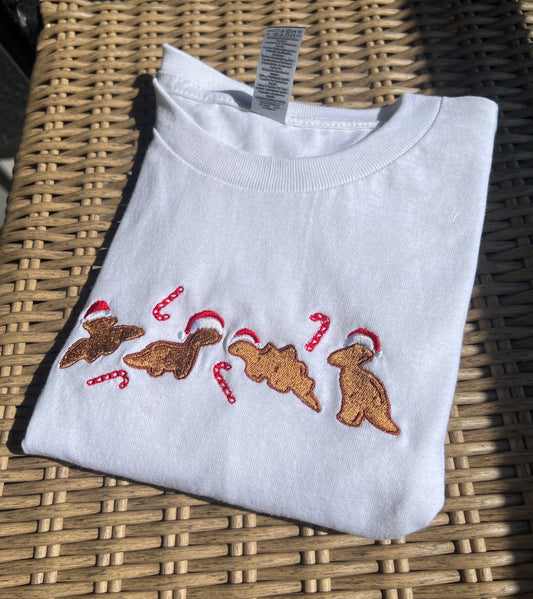 Dino Chicken Nugget Embroidered Shirt