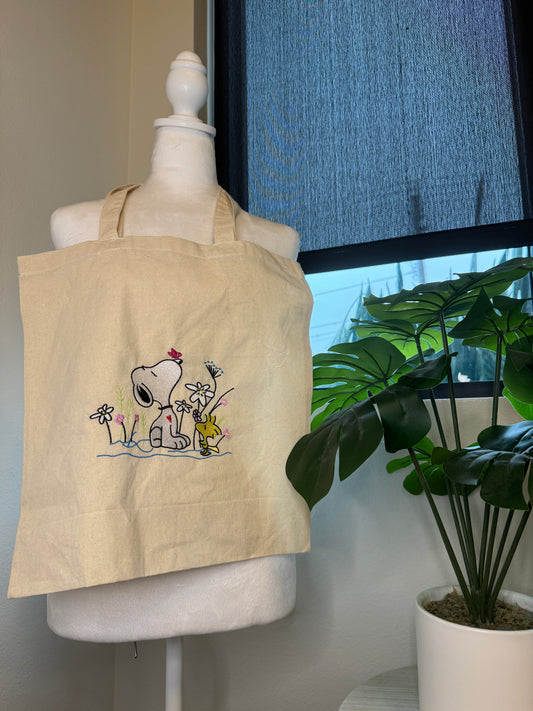 Snoopy Embroidered Tote Bag CLEARANCE