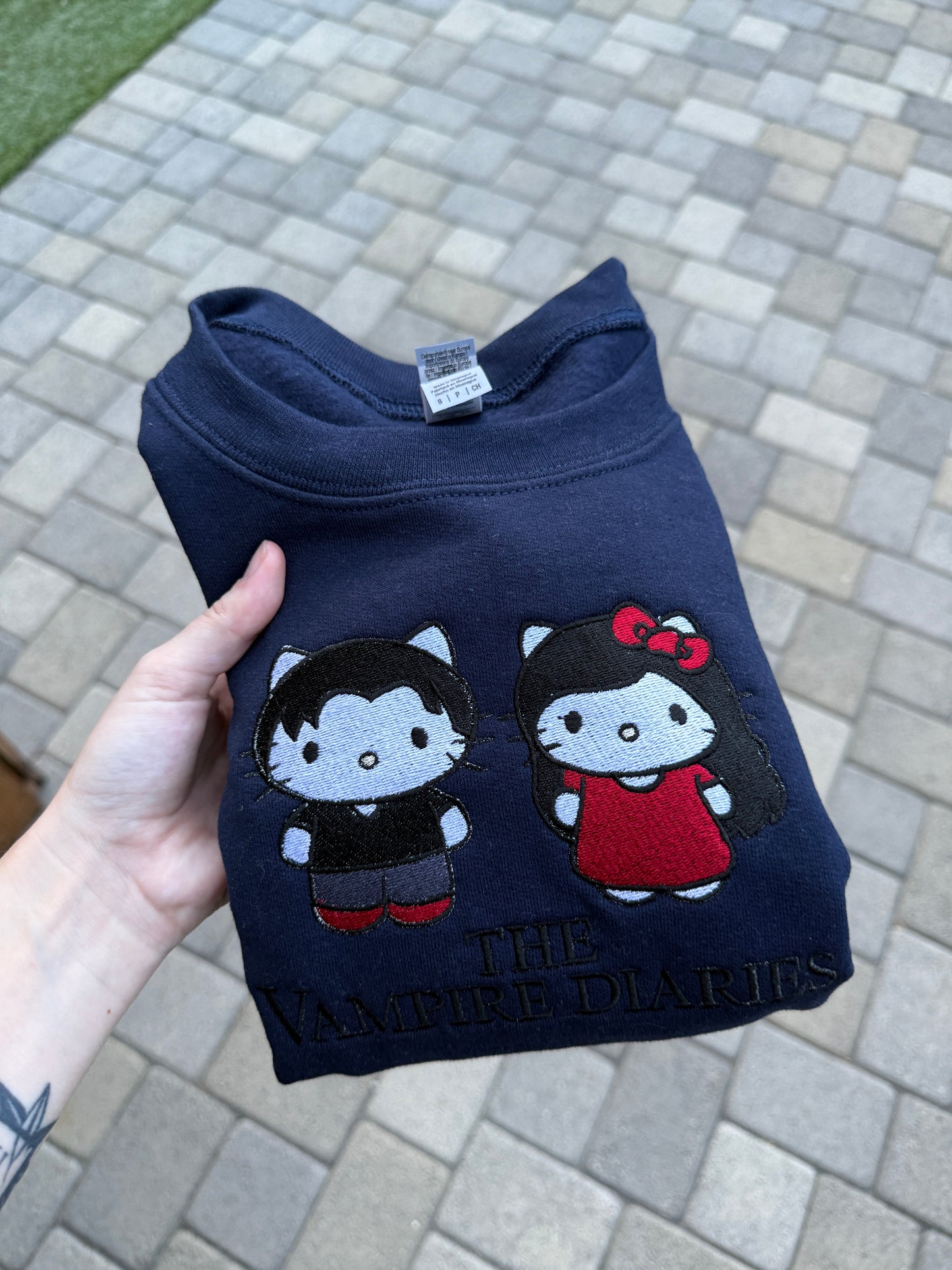The Vampire Diaries Stefan and Elena Crewneck