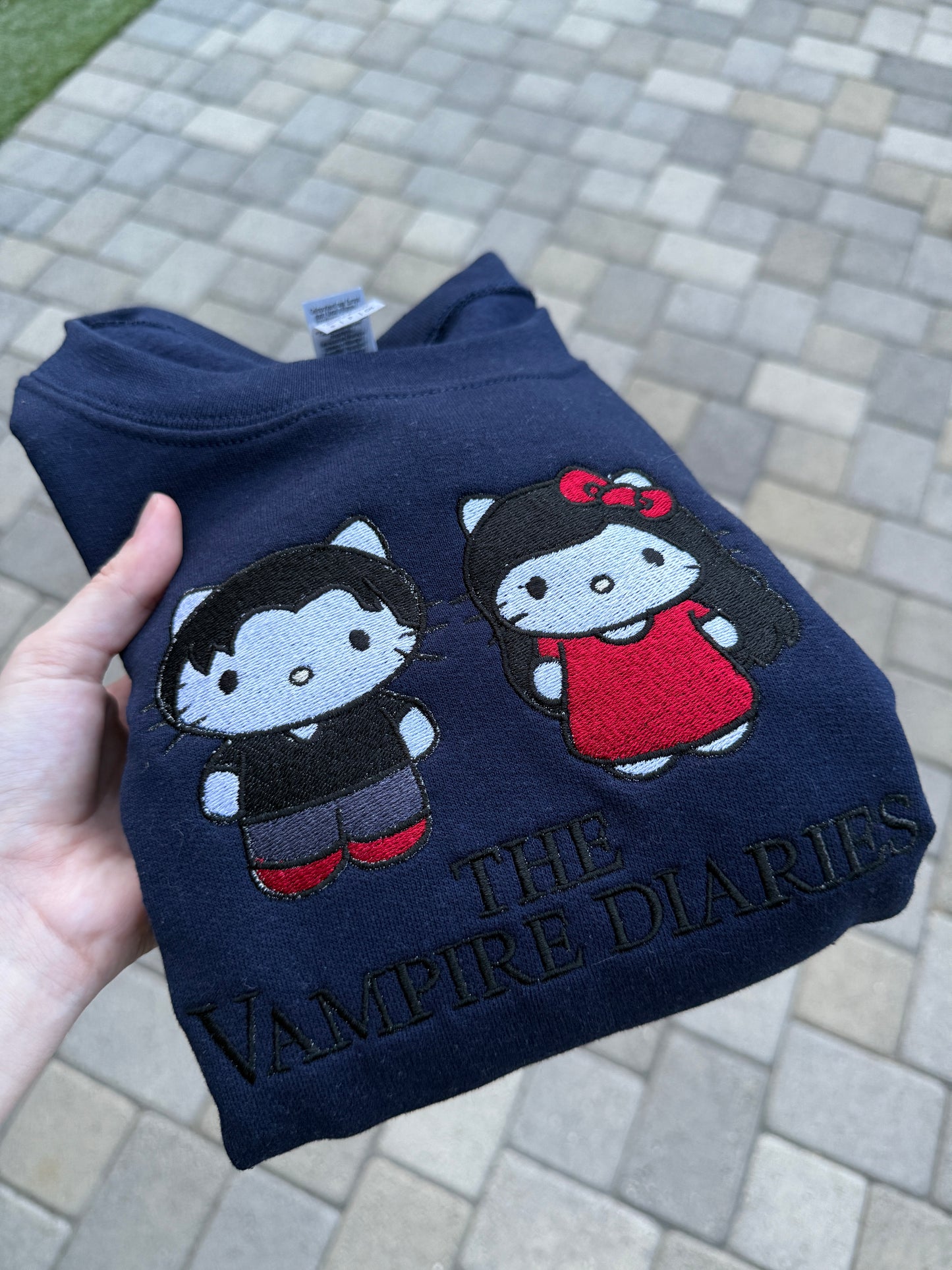 The Vampire Diaries Stefan and Elena Crewneck