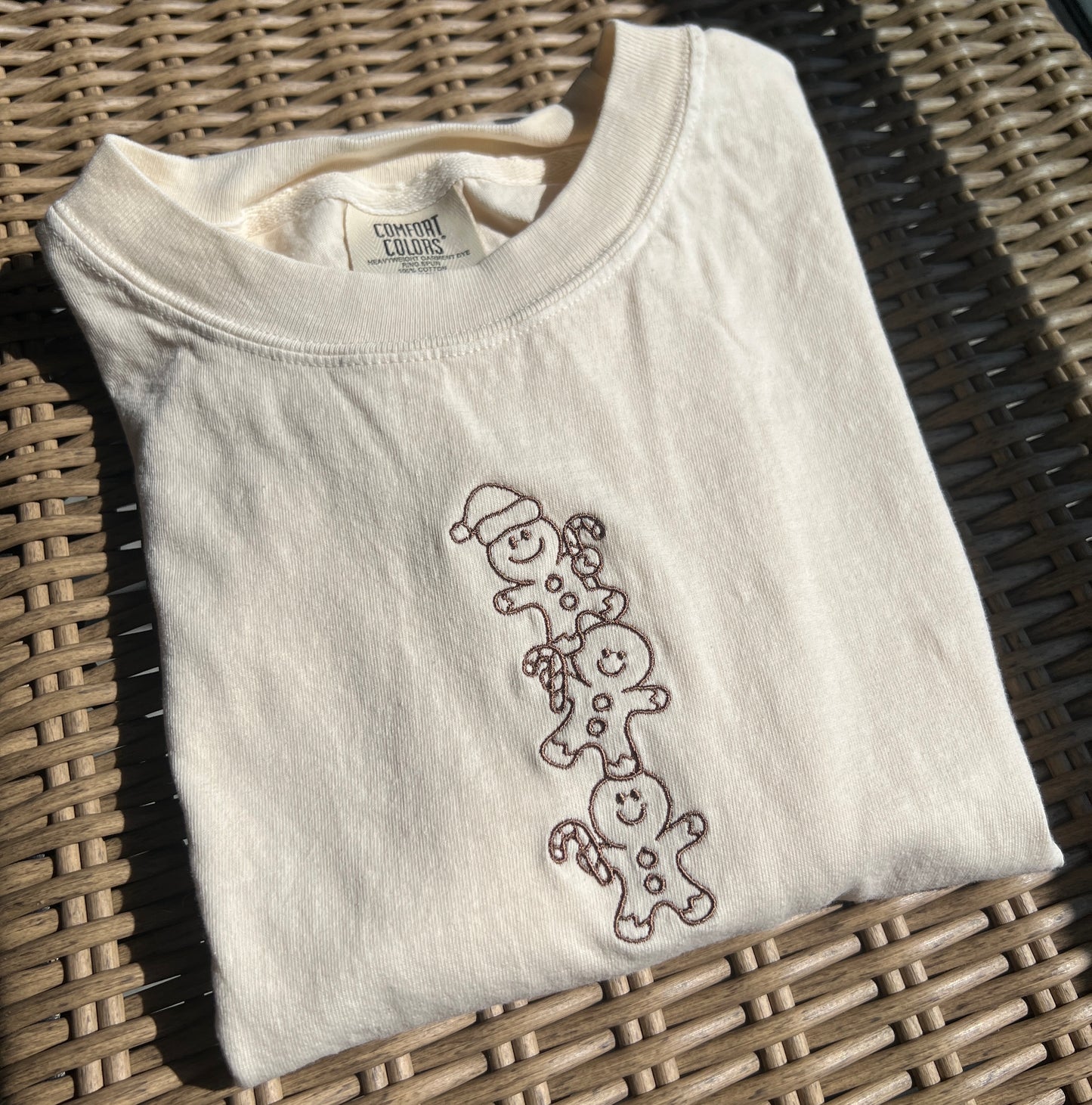 Gingerbread Embroidered Shirt