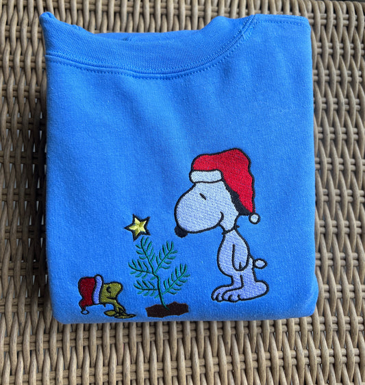 Snoopy Tree Christmas Embroidery