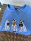Ghost Dogs Halloween Embroidered Sweatshirt