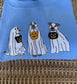 Ghost Dogs Halloween Embroidered Sweatshirt