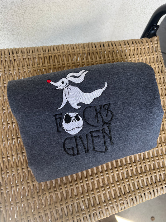 Zero F**** Given Embroidered Sweatshirt