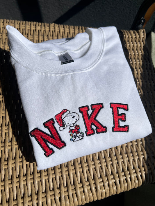 Snoopy Christmas Embroidered Sweatshirt