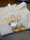 Fall Snoopy Leaves Embroidery