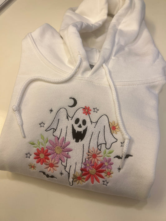 Floral Ghost Embroidered Sweatshirt