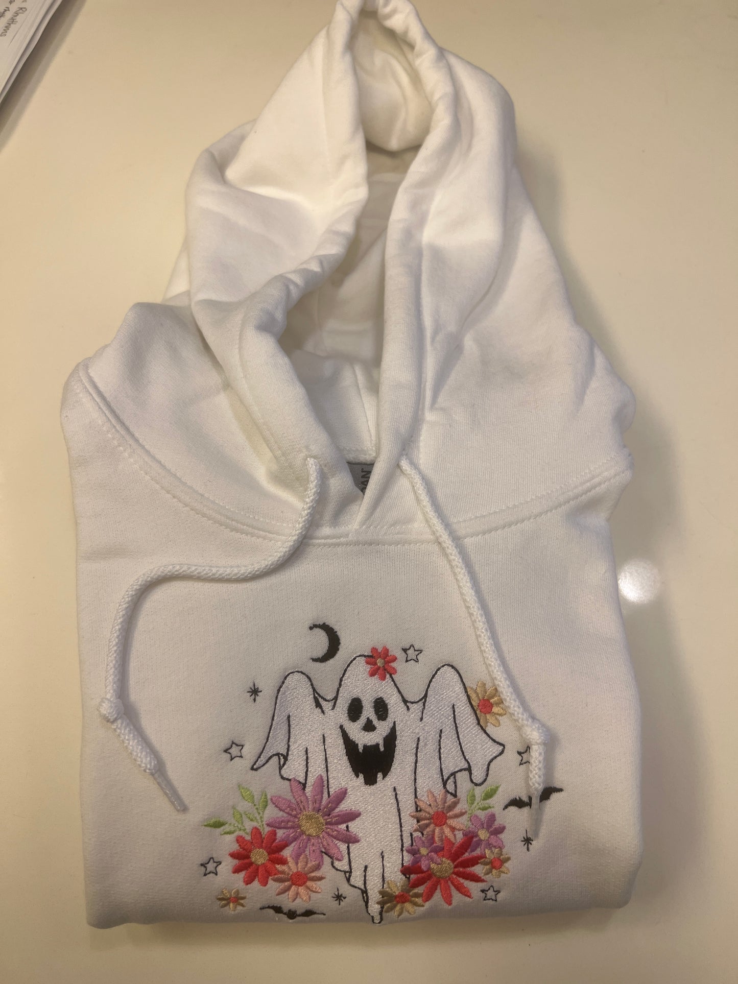 Floral Ghost Embroidered Sweatshirt