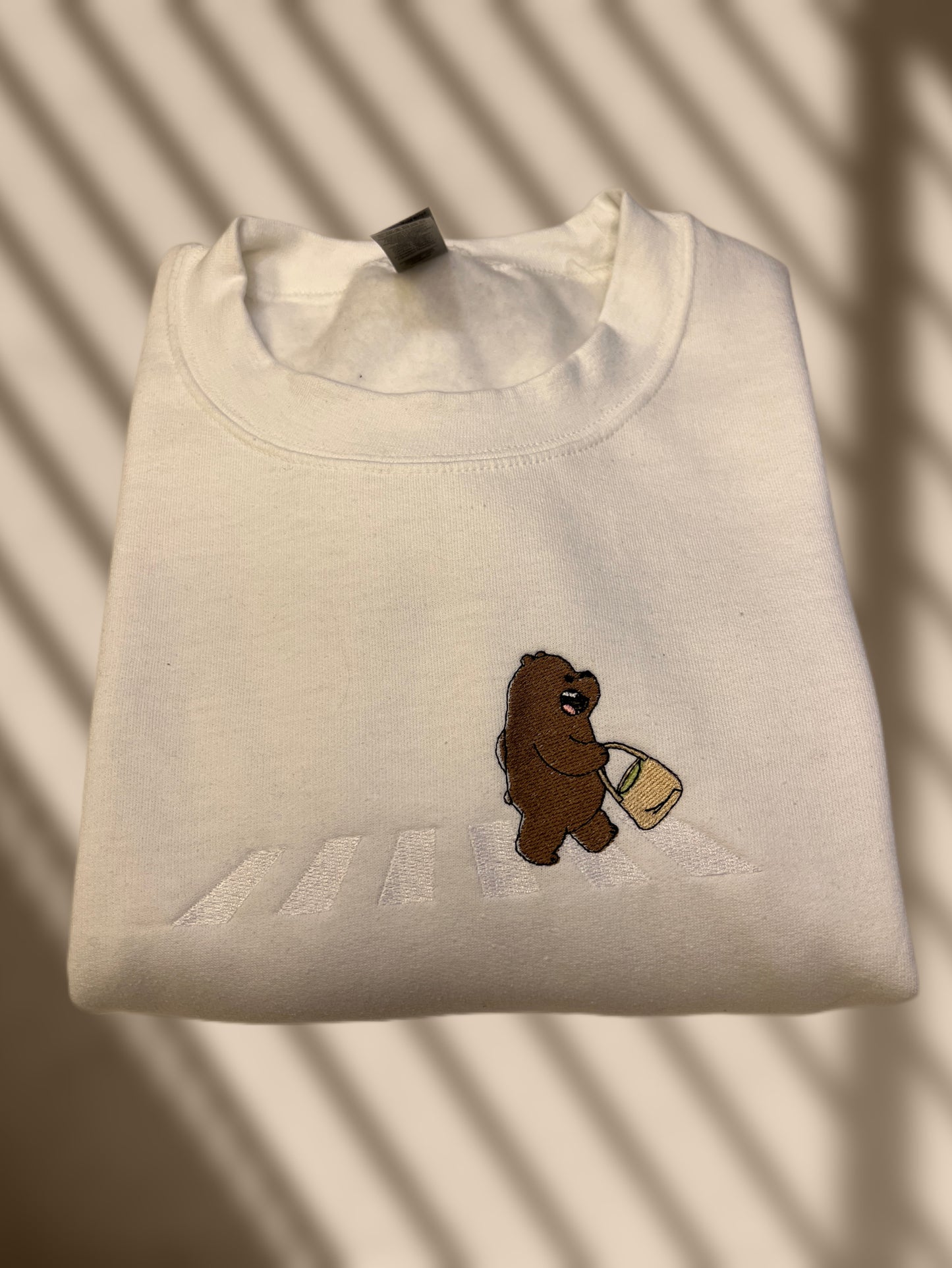 Brown Bear Embroidered Sweatshirt