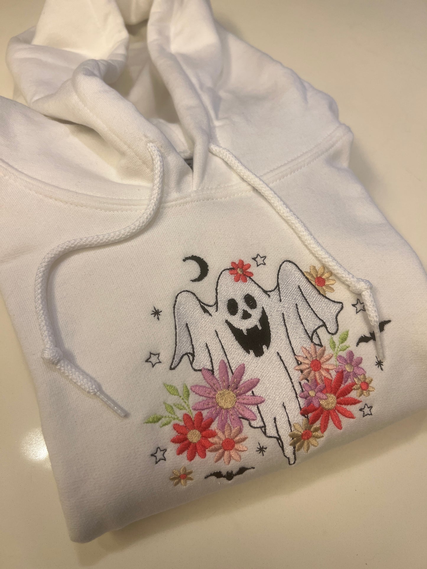 Floral Ghost Embroidered Sweatshirt